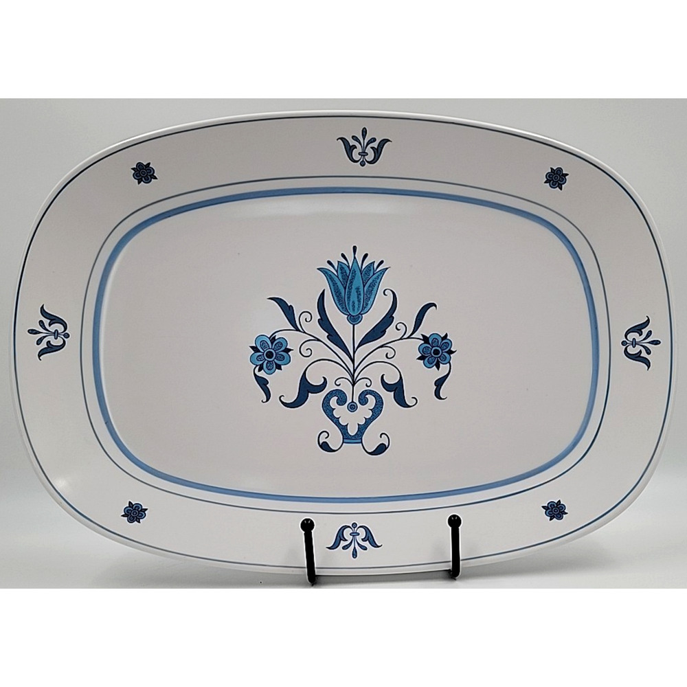 Noritake Progression China Blue Haven 13" Platter Plate 9004 Japan 1966 - 1979